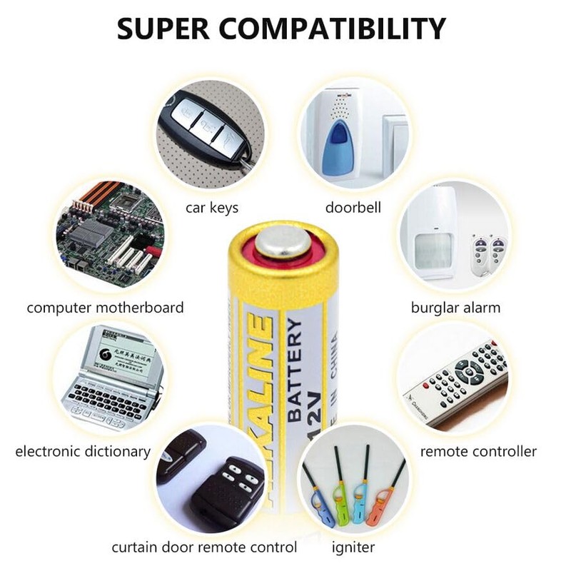 JNKXIXI 10Pack 27A A27S MN27 L828 A27 12v Battery Alkaline