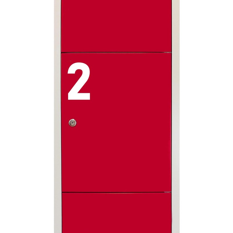 Pack of 5 5cm/2" Waterproof House Number Wheelie Bin Stickers