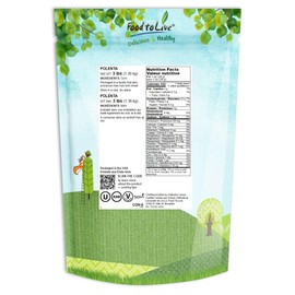 Polenta, 3 Pounds - Yellow Corn Grits, Ground Cornmeal, Quick Cooking, Vegan, Kosher, Bulk, Great for Hot Cereal and Porridge. Low Sodium, Milled Maize, Corn Meal, Product of the USA