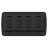 Leisure LED Contemporary Quadruple SPST On-Off Switch with Bezel, 12-Volt,