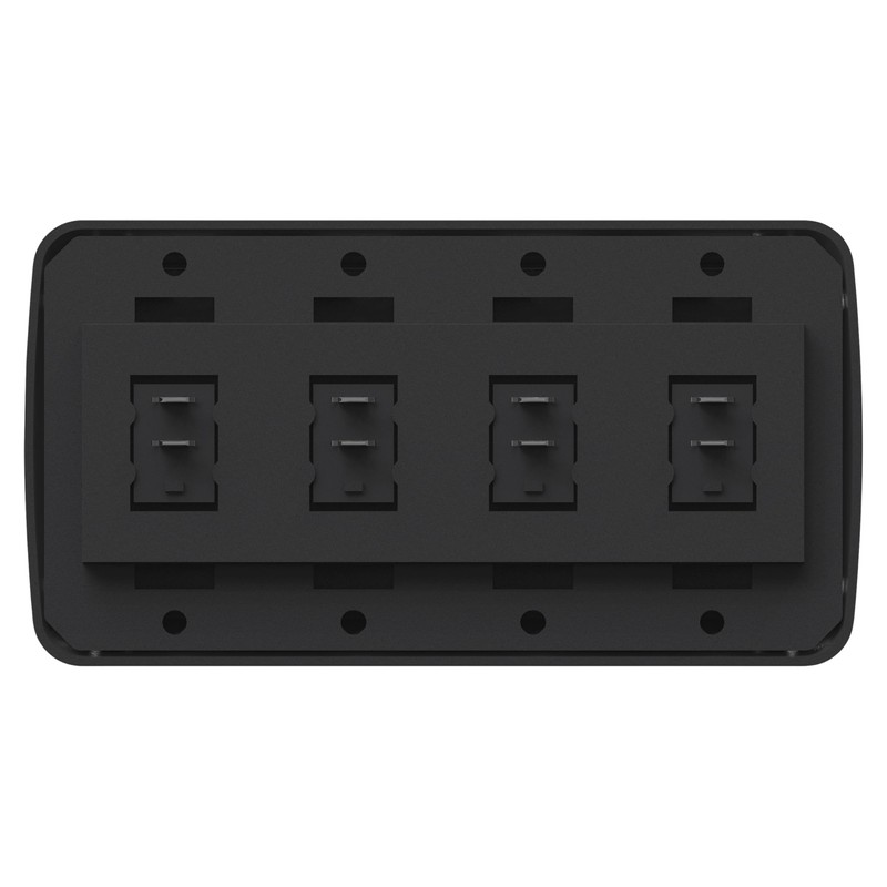 Leisure LED Contemporary Quadruple SPST On-Off Switch with Bezel, 12-Volt,