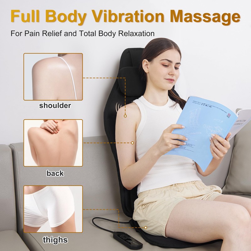 comrelax Shiatsu Neck and Back Massager with Heat, Deep Tissue