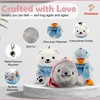 Plushland Magnetic Arctic Trio Keychain - Polar Bear, Penguin &