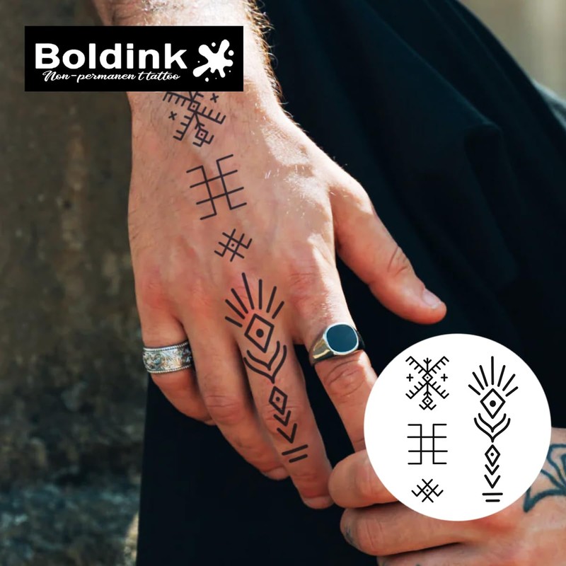 Boldink Tattoo Stickers Permanent Jagua Tattoos Set of 2 2