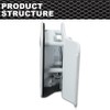 CROSSDESIGN White Paddle Entry Door Lock Latch Handle Knob Deadbolt
