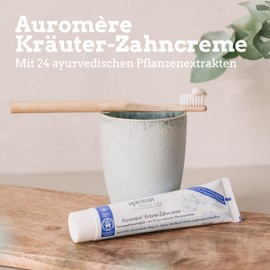 APEIRON Auromere Herbal Toothpaste, for Homeopathy (4 x 75 ml), Mint Flavour, Organic Toothpaste, Vegan, Fluoride-Free, Homeopathy Friendly, Natural Cosmetics