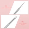 Balacoo 2 pcs Metal Silver Cuticle Pusher Nail Polish Remover:Stainless