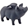 Bellaa 26096 Whimsical Flying Pig Statue Angel Hog Heaven Farmhouse