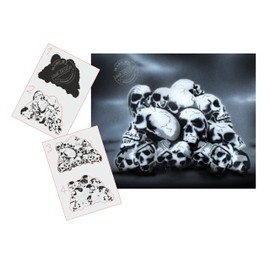 UMR-Design AS-149 Skull Heap Airbrush Stencil Step by Step Size S