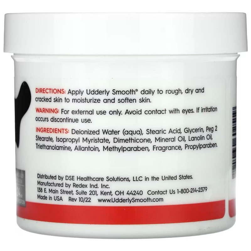 Udderly Smooth Udder Cream, Skin Moisturizer, 10 Ounce Jar