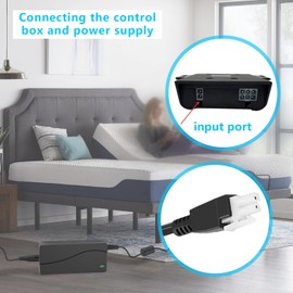 Adjustable Bed Base Power Supply Adapter Kit for Tempurpedic Ergo/Extend/Sealy Ease and Serta New Generation Electric 3 Piece Electric Bed Switching Power Adapter Replacement Parts