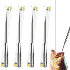 Lianup Fish Hook Remover Tool,Fishing Hook Quick Removal Device,Fishing Gear Security Extractor Equipment Kits for Adult,Hook Extractor Accessories Tools with Storage Tube,4Pcs Silver