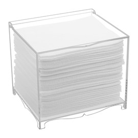 Beautyflier Acrylic Box for Clean Skin Club Clean Towel XL, Face Towelettes Bathroom Counter Organizer Holder, Clear Case 2 in 1 Bin for Cleansing Facial Dry Wipes (Box Only)