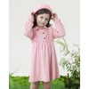 Vieille 4t Girls Pink Dress Long Sleeve Ruffle Dresses Cute