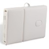 vidaXL 4 Zone Foldable Massage Table - Cream White, Adjustable