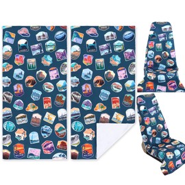 Hahafelt 1 Pack Car Seat Towel Covers Athletic Running Towel Performance Microfiber Post Workout Sweat Washable Cover Non Slip for Car Outdoor Sport Activities 63 x 31.5 Inches (National Park)