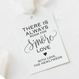 Bliss Collections Thank You for Celebrating with Us Gift and Favor Tags, Pack of 50 S’More Love for Weddings, Bridal Showers, Birthdays, Baby Showers, Celebrations - Makes Cute Favors