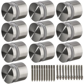 10 Pack LukLoy SS316 Solid 1.32lb Heavy Duty Glass Railing Standoff Hardware for Balcony Stair Balustrade, 2" Stair Glass Railing Standoffs Pins (Marine Grade)