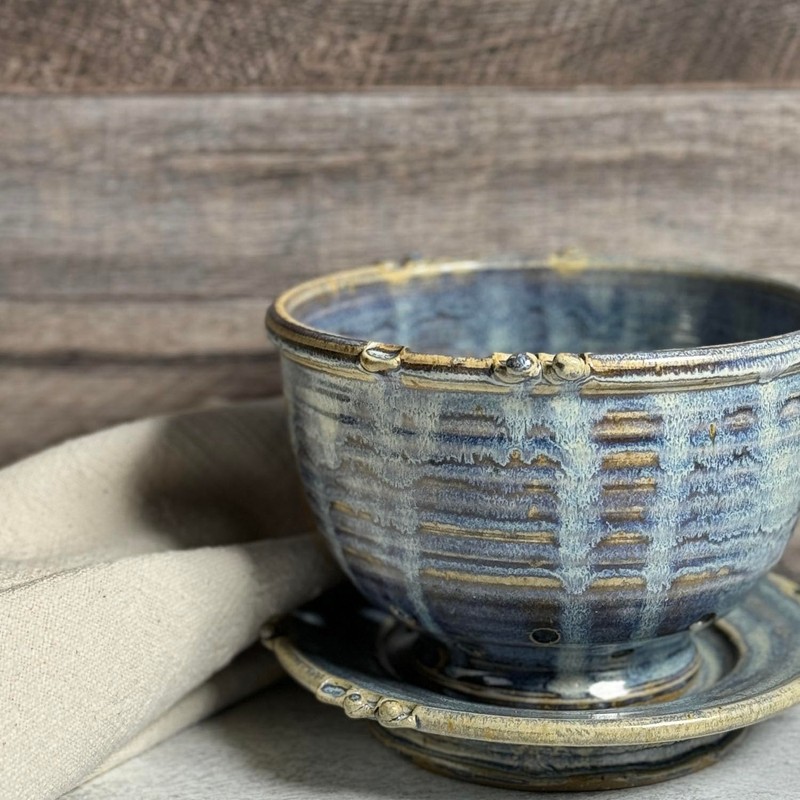 Anthony Stoneware 2-piece Berry Bowl Set, French Blue
