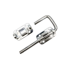 QCAA Sliding Door Loop Lock, Child Safe & Home Security, for Patio French Door, 1-1/4", Chrome Plated, 4 Pack, Made in Taiwan