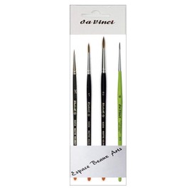 Brush Raphael Series 8404, Kolinsky, Red, Brush 3/0, 1, 2 (Raphael France) and Da Vinci 373 - ESPACE BEAUX ARTS