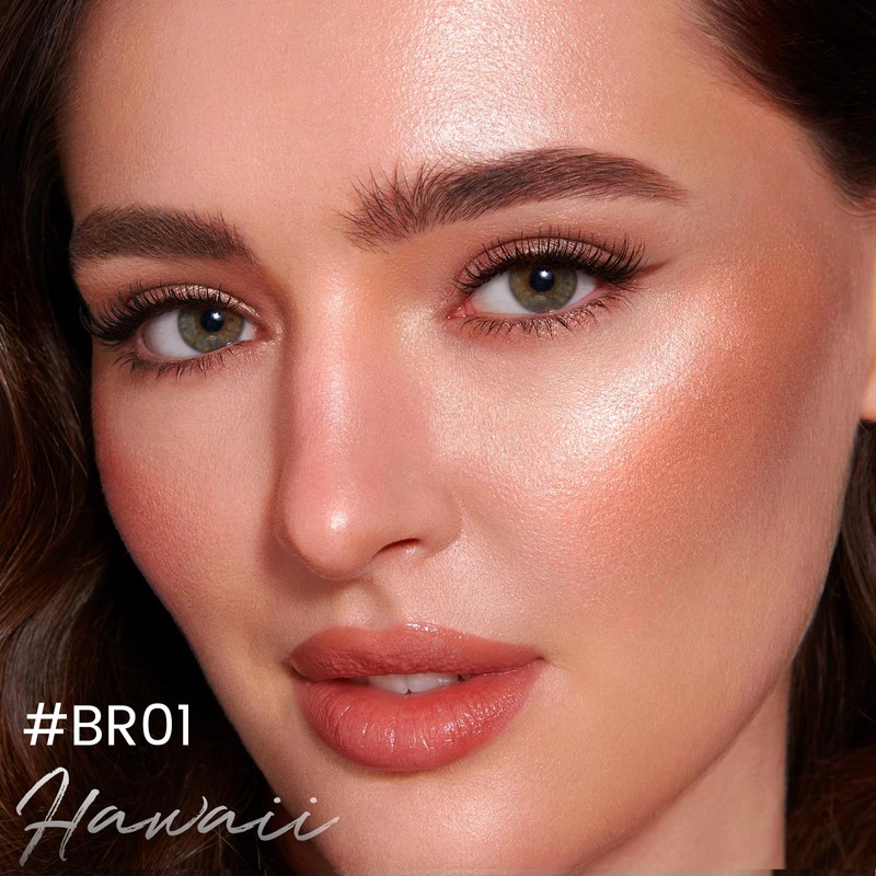 FOCALLURE Shimmer Liquid Highlighter, Smooth Cream Formula and Non-greasy Finish,Delivers