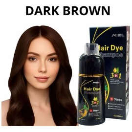 Kit Shampoo Tinte Cubre Canas Y Mascarilla Miel Dark Brown
