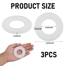 SMCEHEYA 3Pcs Flush Valve Seal 816.418.00.1, Flush Valve Seal for Geberit, Toilet Cistern Seal Rubber, Water Valve Washer Replacement Clear Toilet Cover Gasket, for Type 212 Flush Valve