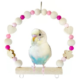 Made in Japan, Safe and Safe Material, Natural Wood, Buddy Bird, Swing, Small, Toy, Athletic, Stainless Steel, For Small Animals, Type NA (Small Size Approx. 5.5 x 5.5 inches (14 x 14 cm), For Small