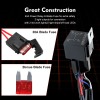 Lighting-likes 12V 40A LED Work Fog Light Bar Wiring Harness