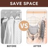GmeDhc Clothes Hanger, Space-Saving, Foldable, Wardrobe Organiser, Rotatable, Stainless Steel