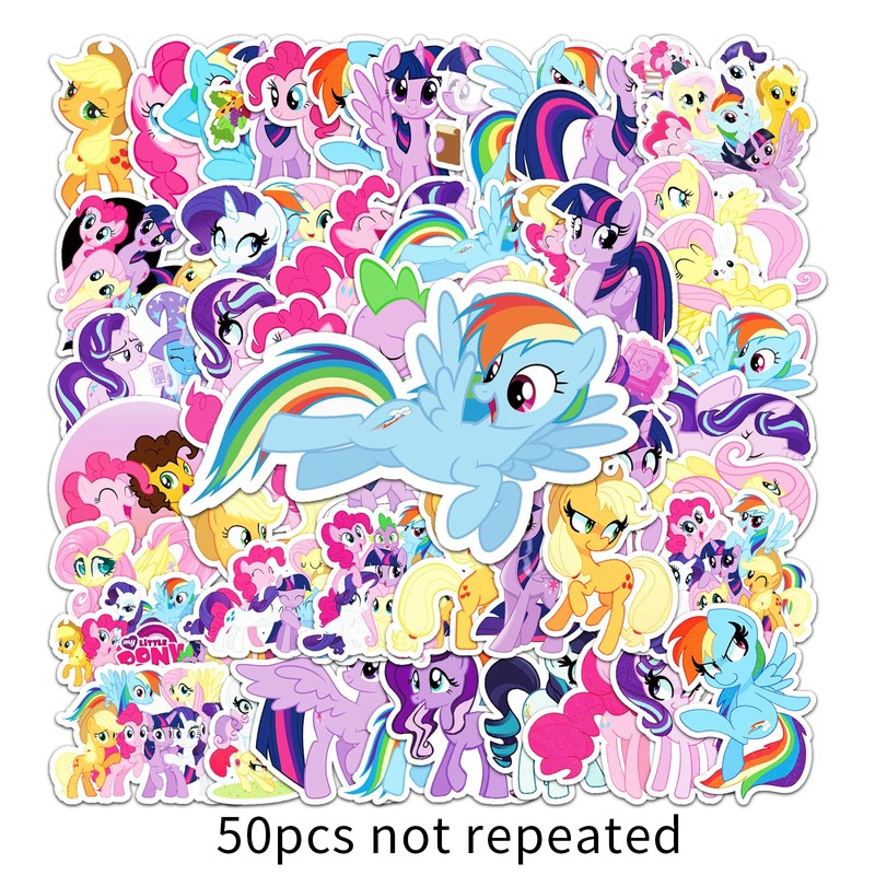50 x Little Pony stickers, waterproof vinyl stickers, easy to