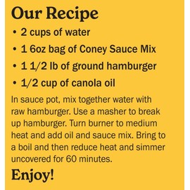 Coney Sauce Mix - Make Chili Dogs, Chili Burgers, Fries, and more!