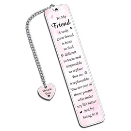 Best Friend Graduation Bookmark for Women - Galentines Friendsgiving Long Distance Friendship Gifts for Female Friends, Birthday Sentimental Christmas Stocking Stuffers for Women Book Lovers
