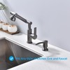 Kmeino Soap Dispenser for Kitchen Sink, Built in Sink Soap