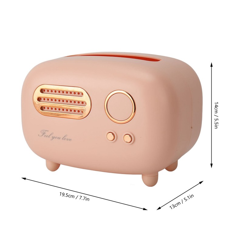 Tissue Box Holder Cute Radio Style Wide Opening Anti Slip