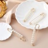 Ymapinc 4Pcs Gold Pearl Brooch Pins for Women, Large Safety