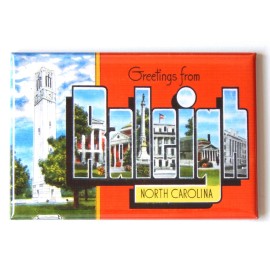 Blue Crab Magnets Greetings from Raleigh North Carolina FRIDGE MAGNET travel souvenir "style B" - 2 x 3 inches