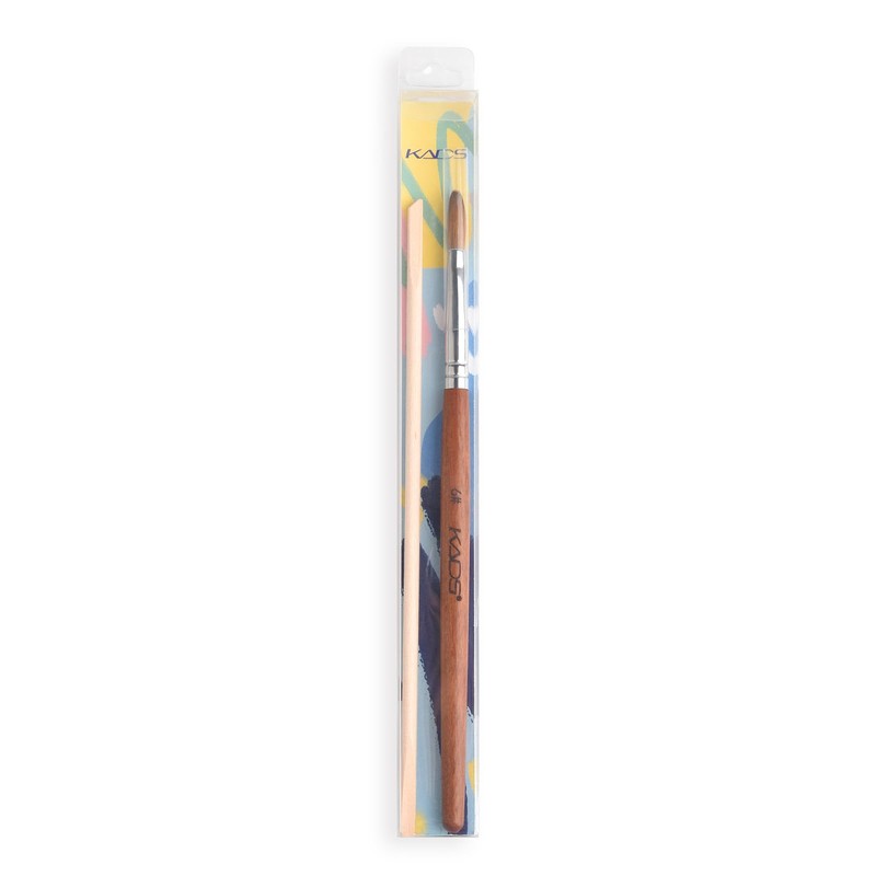 KADS Pure Kolinsky Hair Bristles Acrylic Nail Brush Oval Curled