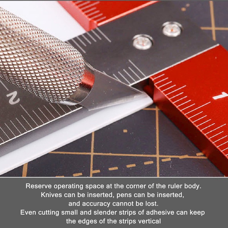 T Square Ruler Aluminum Alloy Accurate Scale Multifunctional Portable Woodworking