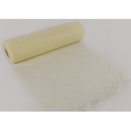 Sizoweb Table Runner in Various Colours, 30 cm Wide, 5 or 20 m Long, 5.0 m, Cream 4020