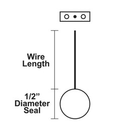 BFS - Round Lead Security Seal, 200 pcs. 3/8 inch 10mm & 12", 304 Stainless Steel, Adjustable Wire - Unnumbered Utility Meter Seal for Gas, Water, Electricity & More - Free & Quick Delivery