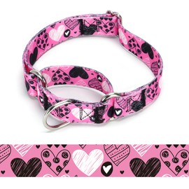 haoyueer Martingale Dog Collars - Flower Multicolor Cute Patterns, Adjustable Nylon Training Dog Collar Suitable for Boy and Girl Dogs Medium Large Dogs (16, M)