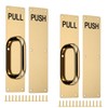 GINZER 2 Pack Push Pull Door Handle Set, Commercial Heavy