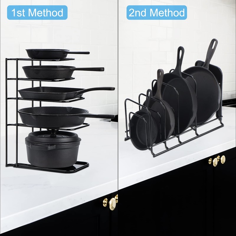 Toplife Heavy Duty Pan Organizer, 5 Tier Pot and Pan