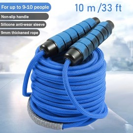 30 FT Long Jump Rope for Kids Adults,Double Dutch Jump Rope,Adjustable Skipping Ropes with High-strength Nylon Braided Rope Core,360°Rotation Not Enta