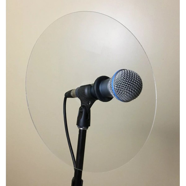 Unbranded Trumpet microphone reflector shield for live sound monitoring, fits