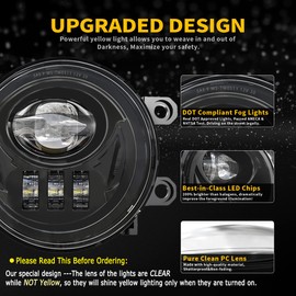 Z-OFFROAD Yellow LED Fog Lights Assembly with Clear Lens for 2016-2022 Tacoma 2009-2013 Camry Corolla 2014-2022 4Runner 2014-2019 Tundra Amber Golden Yellow Bumper Driving Lamps Replacement