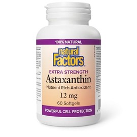 Natural Factors Astaxanthin 12 mg, 60 Softgels, HIGH POTENCY, Powerful Antioxidant