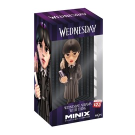 MiniX Wednesday Addams - TV Series #123 - Wednesday Figure - Wednesday Addams with Hand - 12 cm Tall
